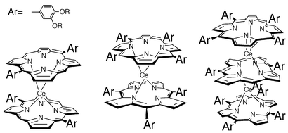 Graphical abstract: Discotic liquid crystals of transition metal complexes. Part 32.1 Synthesis and liquid-crystalline properties of doubledeckers and tripledeckers based on cerium complexes of bis- and tetrakis(3,4-dialkoxyphenyl)porphyrin