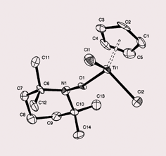 Graphical abstract: Synthesis and molecular structure of titanium complexes containing a reduced TEMPO radical