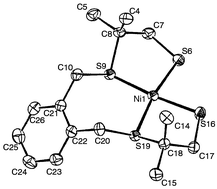 Graphical abstract: Synthesis, characterisation and crystal structures of new nickel complexes in S4 coordination spheres; an unprecedented rearrangement during ligand synthesis
