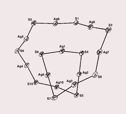 Graphical abstract: Synthesis and crystal structure of a novel decanuclear silver cluster complex [Ag(SC6H2Pri3-2,4,6)]10·2CHCl3·C2H5OH