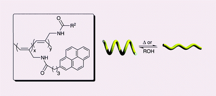 Graphical abstract: A chromophore-labeled poly(N-propargylamide): a new strategy for a stimuli-responsive conjugated polymer