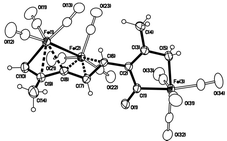 Graphical abstract: Oligomerisation of isopropenylacetylene in the presence of Fe3(CO)12. Crystal and molecular structure of the open-cluster isomers Fe3(CO)10[H2CC(CH3)CC(H)C(H)C(CO)C(CH3)CH2], Fe3(CO)10[HCC(CH3)C(H)C(H)C(H)C(CO)C(CH3)CH2] and of the binuclear complex Fe2(CO)5[C15H18(CO)]