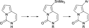 Graphical abstract: Synthesis of 5-arylpyrrolo[1,2-c]pyrimidin-1(2H)-ones