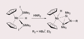 Graphical abstract: Serendipitous syntheses and structures of [Cp2Nb(H){(SiMe2)2(μ-NR)}]