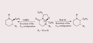 Graphical abstract: Enantioselective synthesis of 2-arylpiperidines from chiral lactams. A concise synthesis of (−)-anabasine