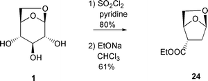 Graphical abstract: Investigation of the base promoted tandem syn-elimination–Favorskii rearrangement of levoglucosan sulfonates