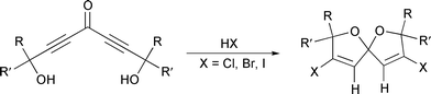 Graphical abstract: A novel spiroketalization reaction of 1,7-dihydroxyhepta-2,5-diyn-4-ones