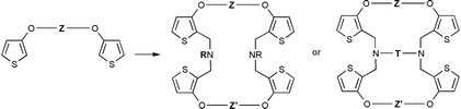 Graphical abstract: The preparation of thiophene-based azacryptand Mannich bases