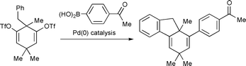 Graphical abstract: Tandem intermolecular Suzuki coupling/intramolecular vinyl triflate–arene coupling