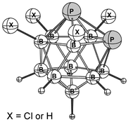 Graphical abstract: Phosphaborane chemistry. Syntheses and calculated molecular structures of mono- and di-chloro derivatives of 1,2-diphospha-closo-dodecaborane(10)