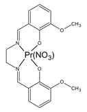 Graphical abstract: Complexation of a Schiff base ligand having two coordination sites (N2O2 and O2O2) with lanthanide ions (Ln = La, Pr): an NMR study