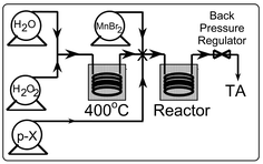 Graphical abstract: Selective partial oxidation in supercritical water: the continuous generation of terephthalic acid from para-xylene in high yield