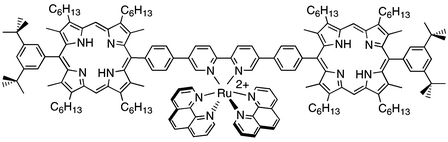Graphical abstract: Synthesis of a linear bis-porphyrin with a Ru(phen)22+-complexed 2,2′-bipyridine spacer
