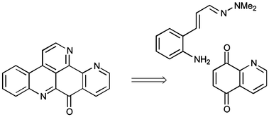 Graphical abstract: Intramolecular Michael-type addition of azadienes to 1,4-naphthoquinones instead of Aza-Diels–Alder cycloaddition: a synthesis of ascididemin