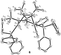Graphical abstract: Reaction of triangulo-clusters [Pt3(μ-CO)3(PR3)3] with hexafluorobutyne. The X-ray crystal structures of [Pt2(CO)2(PR3)2(μ-η2:η2-CF3C [[triple bond, length as m-dash]] CCF3)] (PR3 = PPh3 or PCy3) and [Pt2(CO)2(PBzPh2)(μ-η1:η1-CF3C [[triple bond, length as m-dash]] CCF3)2]