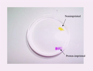 Graphical abstract: Change of pH indicator’s pKa value via molecular imprinting