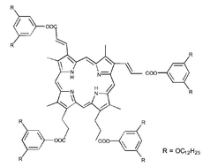 Graphical abstract: The first asymmetrically β-polysubstituted porphyrin-based hexagonal columnar liquid crystal