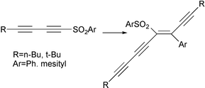 Graphical abstract: The first isolation and characterization of sulfonylbuta-1,3-diynes