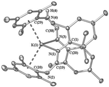 Graphical abstract: Attenuation of reactivity by product solvation: Synthesis and molecular structure of [K{(η6-Mes)NC(H)N(Mes)}{(η6-Mes)NHC(H)N(Mes)], the first formamidinate complex of potassium