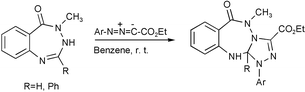 Graphical abstract: Synthesis of a novel heterocyclic ring system by way of highly regio- and chemoselective 1,3-dipolar cycloaddition of nitrilimines to 1,3,4-benzotriazepin-5-one derivatives