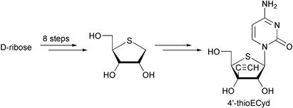 Graphical abstract: Synthesis and structural elucidation of 1-(3-C-ethynyl-4-thio-β-D-ribofuranosyl)cytosine (4′-thioECyd)