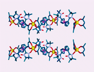 Graphical abstract: Spontaneous resolution and absolute configuration of a coordination polymer formed by MnII and a ferrocene-based bisnitronyl nitroxide radical