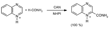 Graphical abstract: A novel, selective free-radical carbamoylation of heteroaromatic bases by Ce(iv) oxidation of formamide, catalysed by N-hydroxyphthalimide