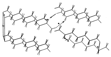 Graphical abstract: Symmetric and asymmetric proton transfer from heptane and octane radical cations to heptane molecules in γ-irradiated n-C7H16–n-C8H18–2-C6H13Cl crystals: structural disorder in mixed alkane crystals