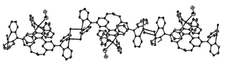 Graphical abstract: Novel zigzag 1D coordination polymer from copper(ii) chloride and N,N′-{2,4-di[(di-pyridin-2-yl)amine]-1,3,5-triazine}ethylenediamine exhibiting ferromagnetic interactions