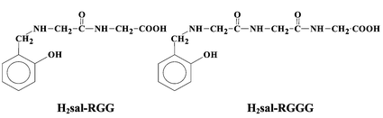 Graphical abstract: Oxovanadium(iv and v) and copper(ii) complexes of N-salicyl-glycylglycine and N-salicyl-glycylglycylglycine