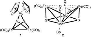 Graphical abstract: Thin films by metal organic deposition of Fe–Mo–S molecular clusters: synthesis and crystal structure of [Cp2MoFe2(μ3-S)2(CO)6]