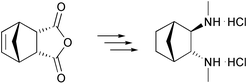 Graphical abstract: A novel asymmetric synthesis of highly enantiomerically enriched norbornane-type diamine derivatives