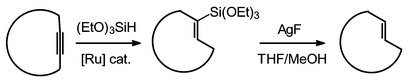 Graphical abstract: A chemo- and stereoselective reduction of cycloalkynes to (E)-cycloalkenes