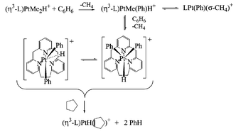 Graphical abstract: N–PtIV–H/N–H⋯PtII intramolecular redox equilibrium in a product of H–C(sp2) cleavage and unusual alkane/arene C–H bond selectivity of ([2.1.1]pyridinophane)PtII(CH3)+