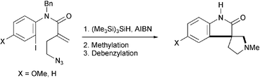 Graphical abstract: Concise synthesis of (±)-horsfiline and (±)-coerulescine by tandem cyclisation of iodoaryl alkenyl azides