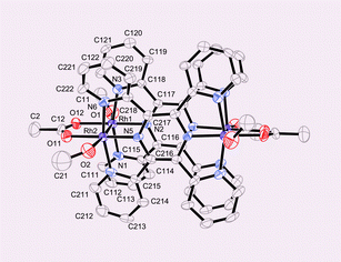 Graphical abstract: Coupling dirhodium units through terpyridine bridges: synthesis and structure of a novel molecular rectangle