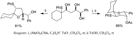 Graphical abstract: Scope and limitation of the [1,2]-phenylsulfanyl (PhS) migration in the synthesis of tetrahydrofurans and tetrahydropyrans from common triol precursors