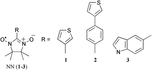 Graphical abstract: Synthesis, crystal structures and electronic properties of imidazoline nitroxide radicals bearing active groups in electropolymerisation