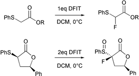 Graphical abstract: Fluorination of α-phenylsulfanyl esters using difluoroiodotoluene
