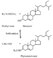 Graphical abstract: Solid base catalysts for the synthesis of phytosterol esters