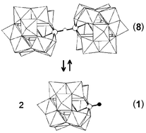 Graphical abstract: Synthesis and electrochemical behavior of [SiW11O39RuIII(H2O)]5− and its oxo-bridged dimeric complex [SiW11O39RuIVORuIIISiW11O39]11−