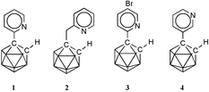 Graphical abstract: Intra- and inter-molecular carboranyl C–H⋯N hydrogen bonds in pyridyl-containing ortho-carboranes