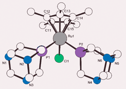 Graphical abstract: Synthesis, catalytic properties and biological activity of new water soluble ruthenium cyclopentadienyl PTA complexes [(C5R5)RuCl(PTA)2] (R = H, Me; PTA = 1,3,5-triaza-7-phosphaadamantane)