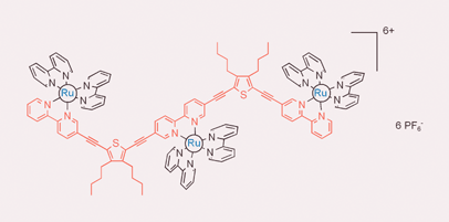 Graphical abstract: One-pot synthesis of 2,5-diethynyl-3,4-dibutylthiophene substituted multitopic bipyridine ligands: redox and photophysical properties of their ruthenium(ii) complexes