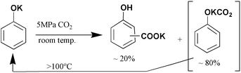 Graphical abstract: Carboxylations of alkali metal phenoxides with carbon dioxide