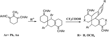 Graphical abstract: 1,3-Bis(diarylmethylidene)-2-methylidenecyclohexanes in cycloaddition and cyclodimerization reactions. The role of stereoelectronic factors