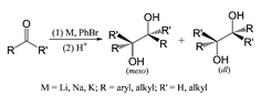 Graphical abstract: A novel, solventless reductive coupling of carbonyl compounds by alkali metals, catalysed by bromobenzene