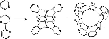 Graphical abstract: Metallo-supramolecular libraries: triangles, polymers and double-helicates assembled by copper(i) coordination to directly linked bis-pyridylimine ligands