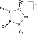 Graphical abstract: Reactions of metallated cyclohexyl phosphine (CyPHM) with As(NMe2)3; synthesis of [(CyP)4As]− anions (M = Li or Na, Cy = cyclohexyl)