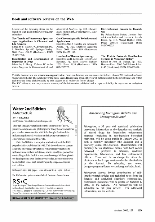 Book and software reviews on the Web